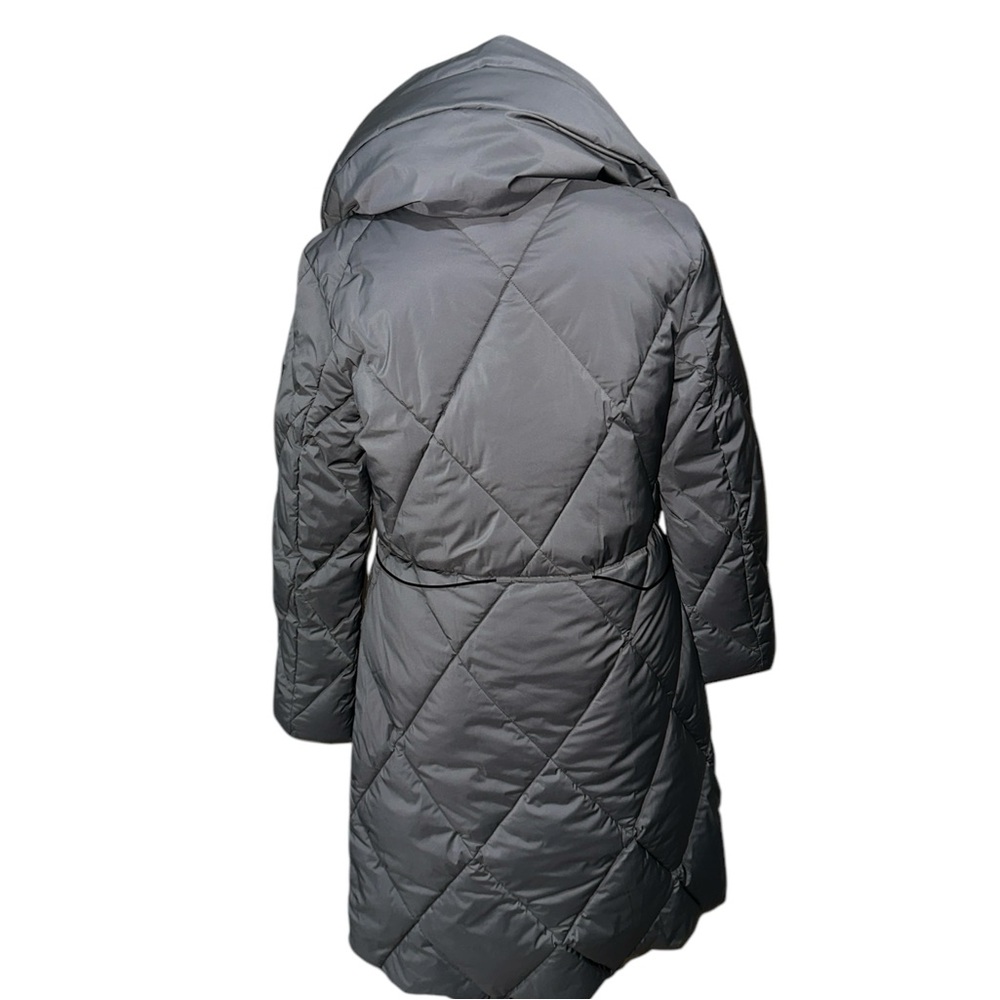 NWT DKNY Pillow Collar Diamond Quilt Long Puffer jacket with oversized - Picture 10 of 13